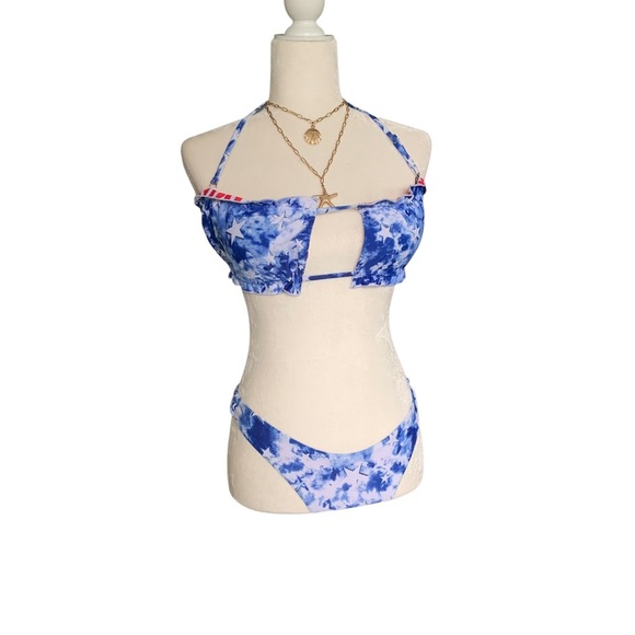 Zaful American Flag Bikini Set Size 4 - Picture 10 of 11